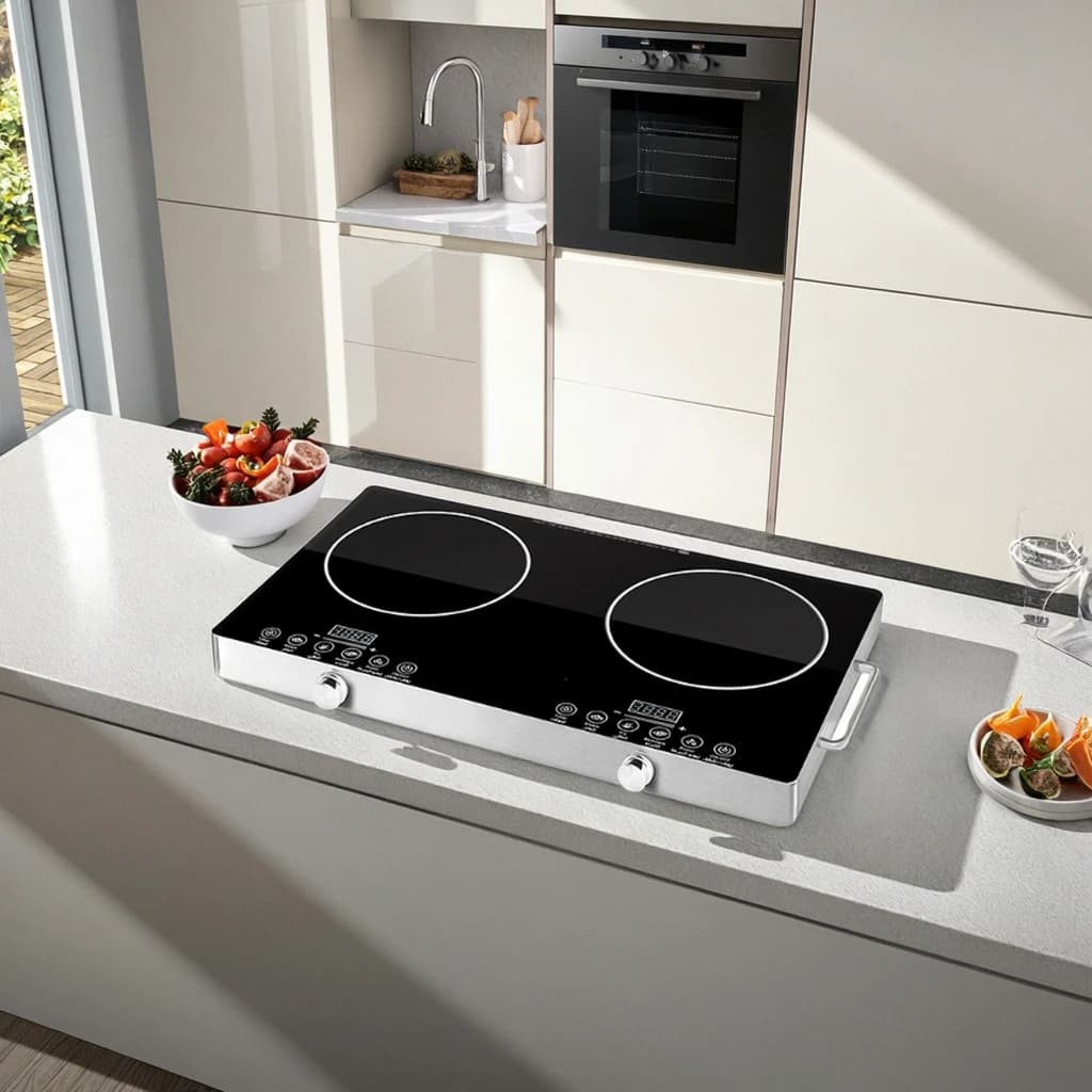 Professional Electric Double Burner Infrared Cooktop Multifunctional Hot Pot Cooker for Household Use