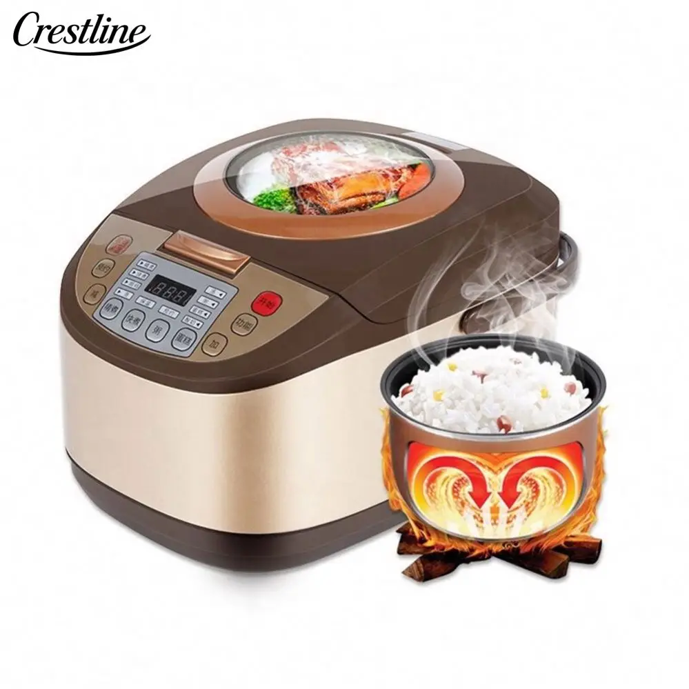 Smart 5L Electric Digital Rice Cooker Multi-Function Automatic Keep Warm Kitchen Appliance for Household Use