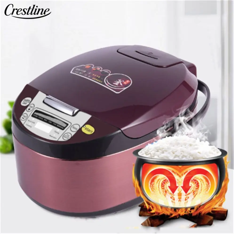 Hot Selling Smart Plastic Deluxe National 5L 10 Cups Digital Electric Rice Cooker Multifunction Pot for Home & Hotel Kitchen Use