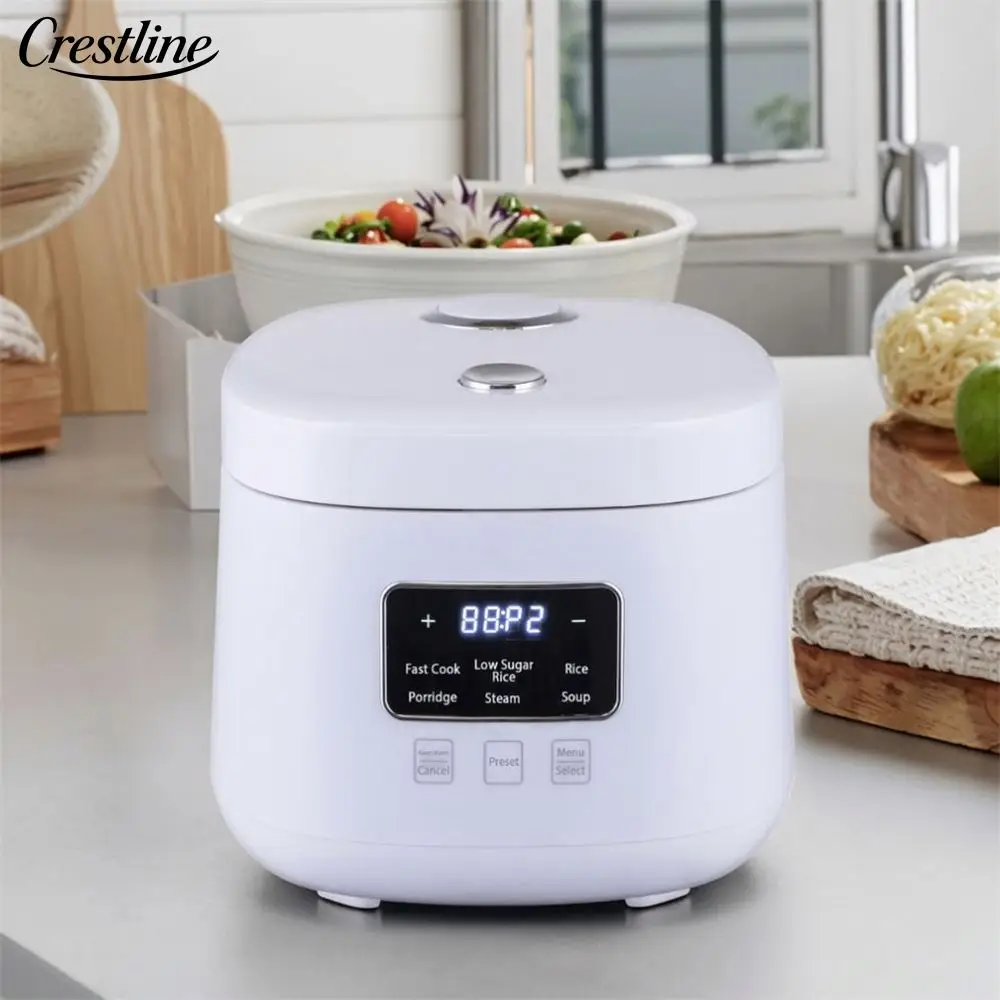 2L Digital Multi-Function Electric Rice Cooker Square Design Non-Stick Inner Pot Fast Cooking Mini OEM Wholesale Factory Export