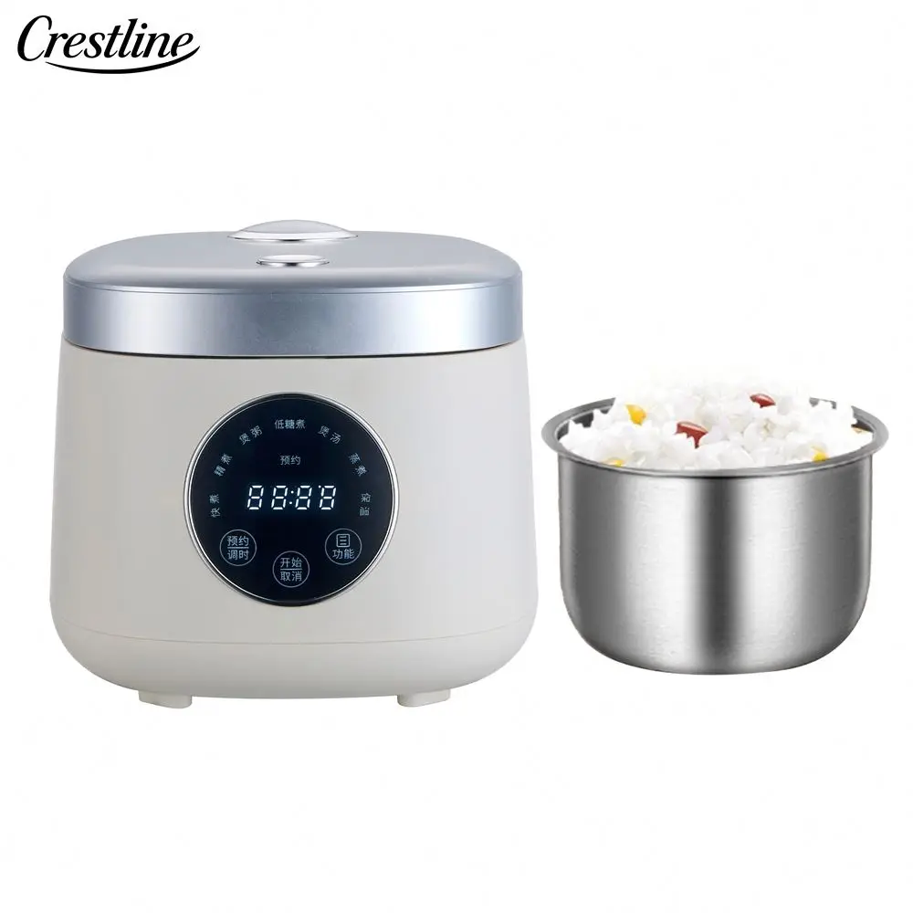 Factory Wholesale 2L Digital Electric Rice Cooker with Touch Screen Control Multi-Function Stainless Steel Inner Pot for RV Use