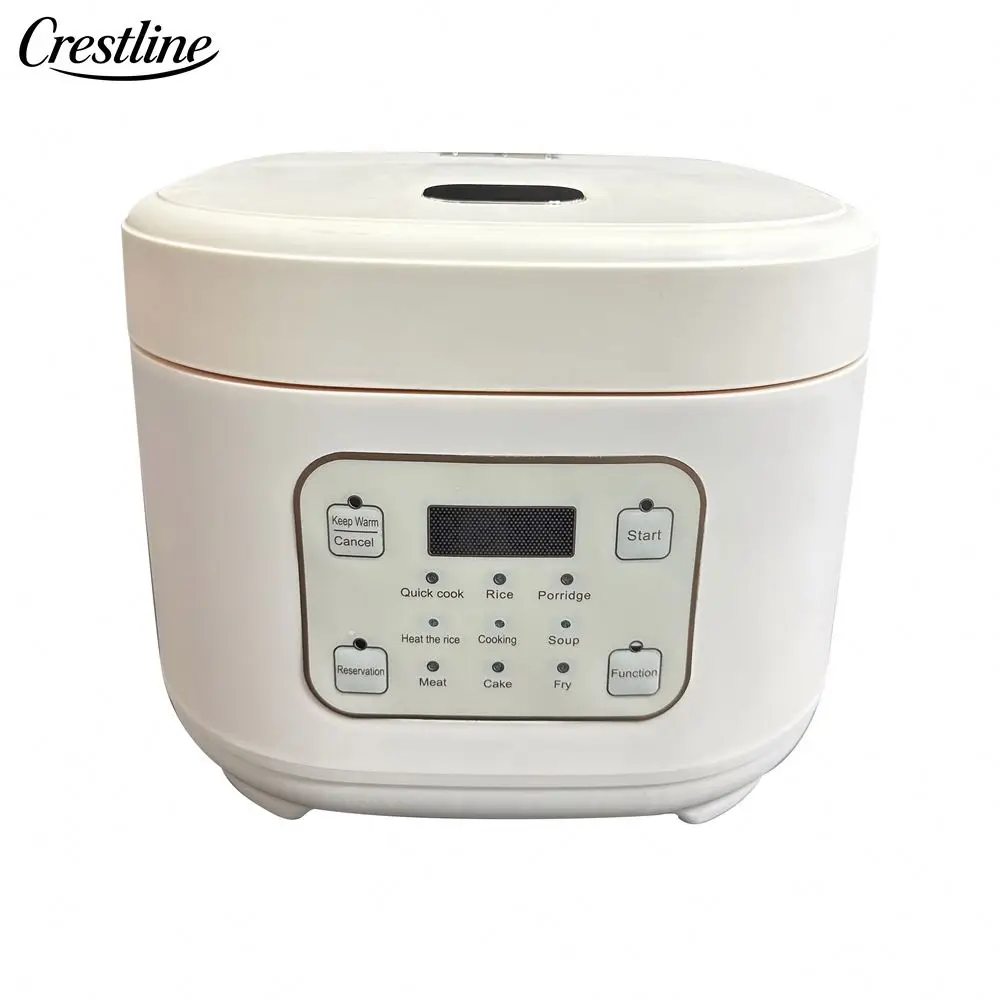 3L Mini Electric Rice Cooker Smart Multifunction Household Cooker with Non-Stick Aluminum Inner Pot and Measuring Cup Accessory