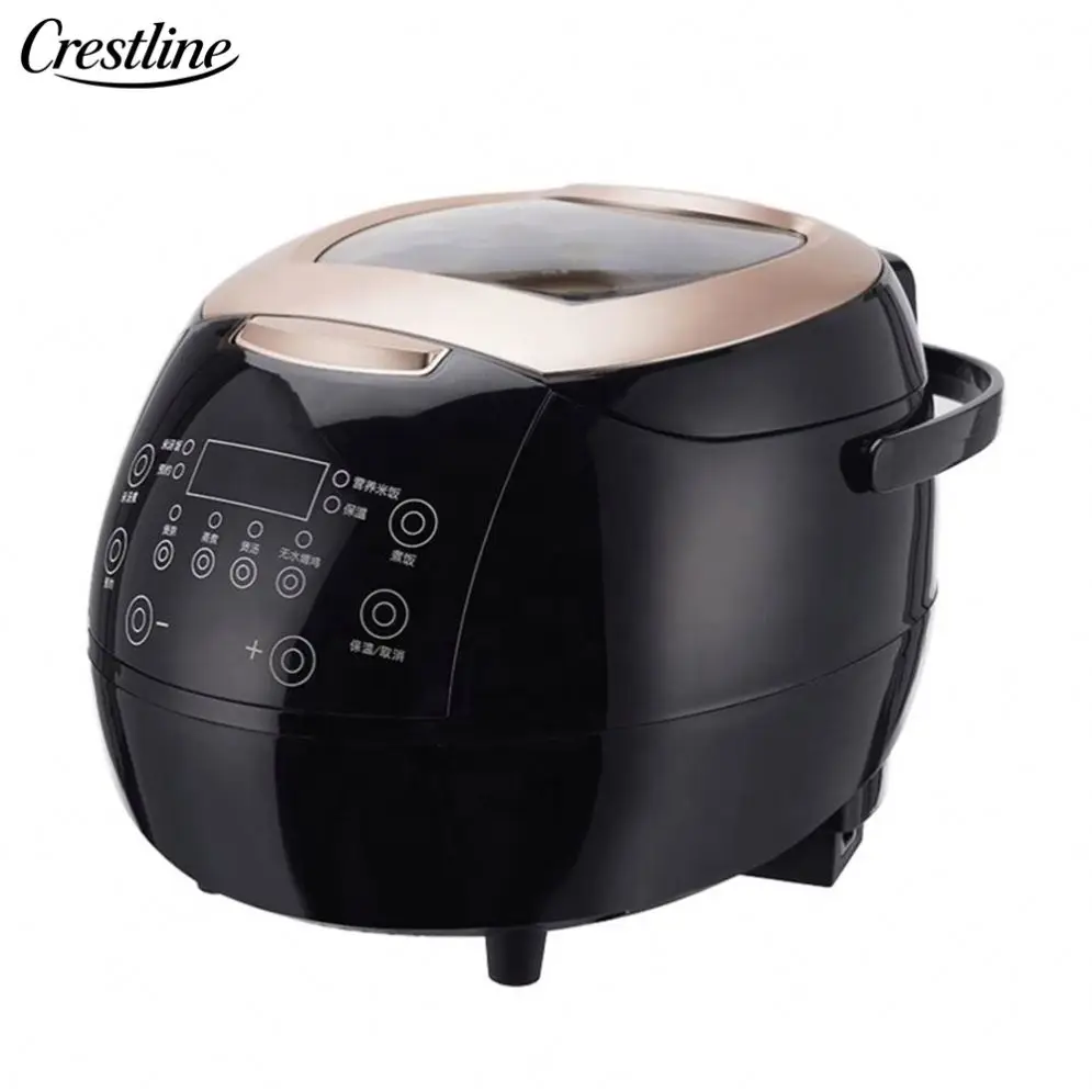Multifunctional 5L Large Capacity Ceramic Pot Rice Cooker Electric Reservation Feature Rice Measuring Cup Paddle for Household
