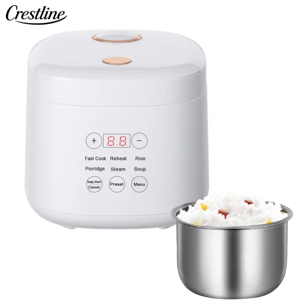 Smart 2L Electric Mini Rice Cooker with Plastic Housing and SUS304 Inner Pot Automatic Household Cooking Device