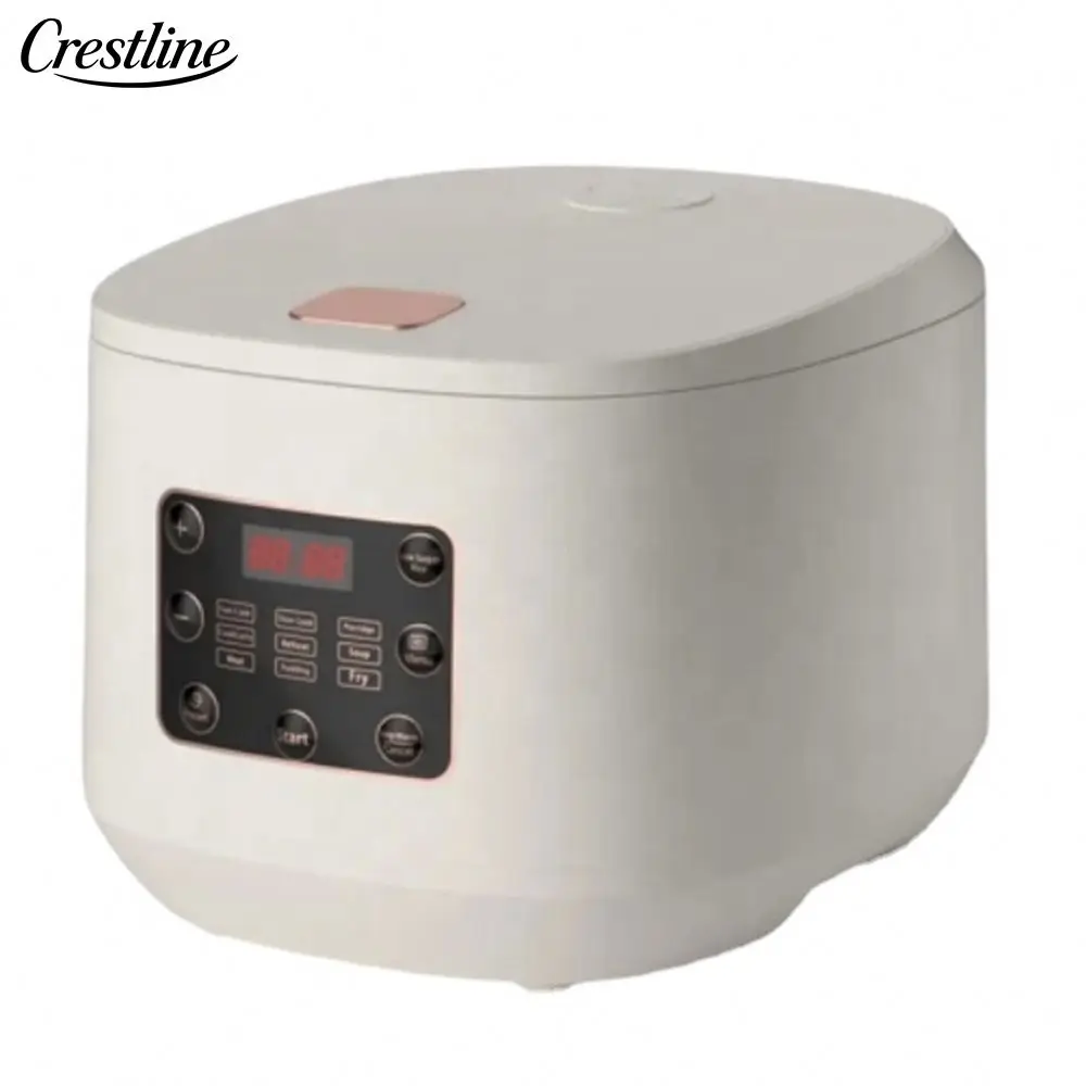Smart Home Appliance Modern 5L Digital Electric Rice Cooker in Green/White/Black Aluminum with Plastic Housing