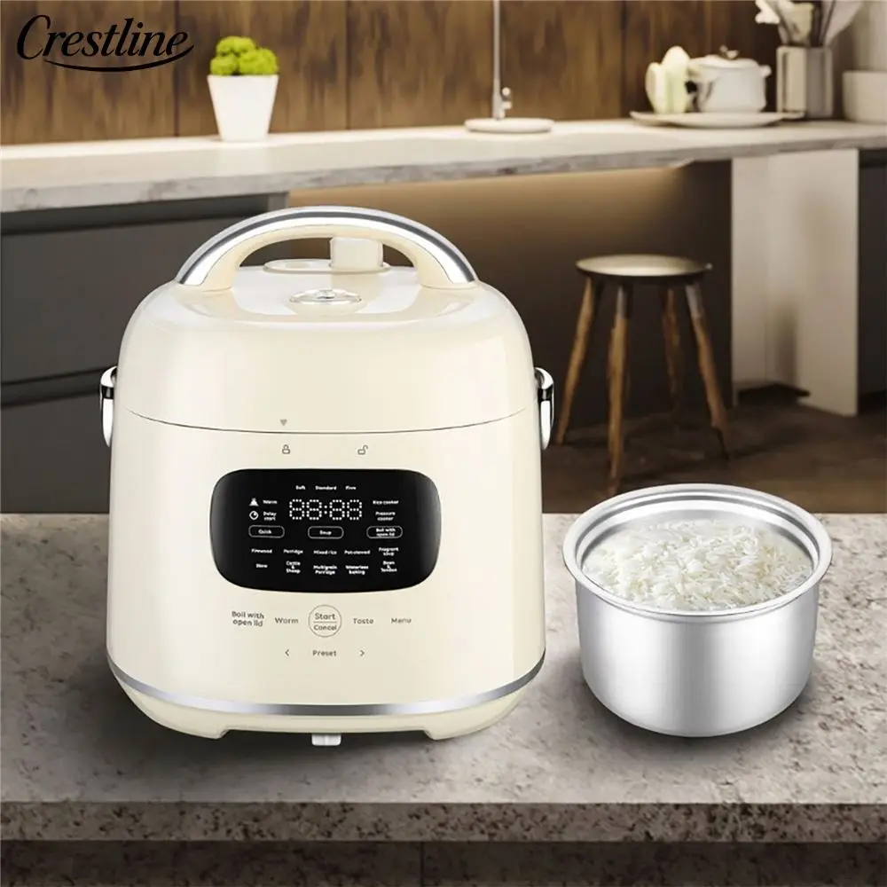 Modern Dual-Function Smart Home LED Display Electric Pressure Rice Cooker SUS316 Stainless Steel Inner Pot for Household Hotels