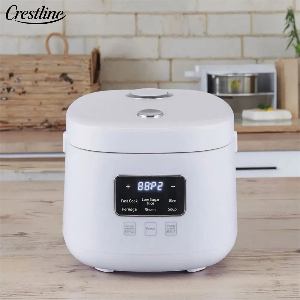 Manufacturer's 2L Household Electric Rice Cooker with Non-Stick Coating Aluminum Inner Pot Paddle Measuring Cup Kitchen Use